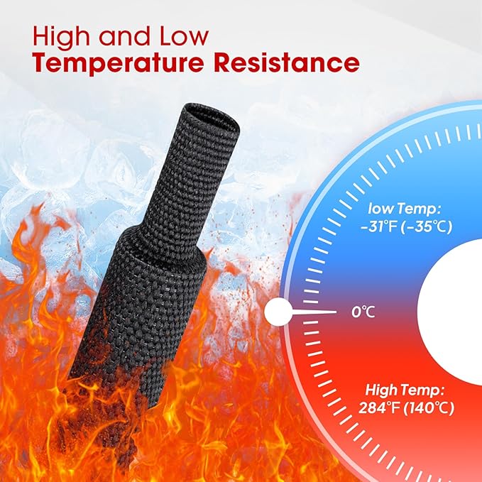 2 in 1 Heat Shrink Braided Sleeving Fabric Tubing-Ideal fit Irregular Shape Hose/Cable/Wire (3/4"(19mm), 45FT)