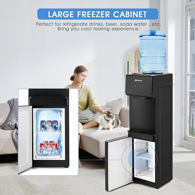 5 Gallon Water Dispenser (Water Cooler with Refrigerator)