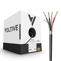 Voltive 16/4 Shielded Riser - CL3R Rated - Bare Copper - 500 Foot Box - Black