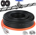 80FT Heat Tape for Water Pipes，-40°F Anti-Freeze De-Icing Heating Tape, Pipe Insulation Heating Cable for Insulation/Roof Snow Removal, Gutter Heating Cable, Heated Water Hose 120V 5W/ft