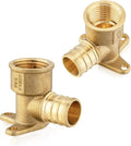 HeSun 30-Pack PEX Fittings, 3/4" PEX x 1/2" Female NPT, Pex Drop Ear Elbow, Brass Crimp Fitting for Pex Pipes, ASTM F1807