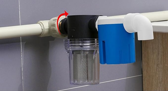 Water Filter, 1/2'' Female Twist-On Pipe Strainer, Nylon PA66 cover, PC bowl, 304 Stainless Screen(40 and 80 Mesh)