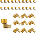 (30-Pack) PEX Fittings, Pex 1/2" x 3/4" Male Threaded NPT Elbow Adapter, Brass Crimp Fittings, for PEX Tubing Pipe Plumbing, ASTM F1807(PEX1807103-30Pack)