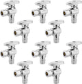 Angle Stop Valve,1/2 Inch Pex Expansion X 3/8 Inch OD Compression Angle Shut-off Valve with 1/4 Turn on/off (Pack of 10,ASTM F1960)(VALVE094-10Pack)