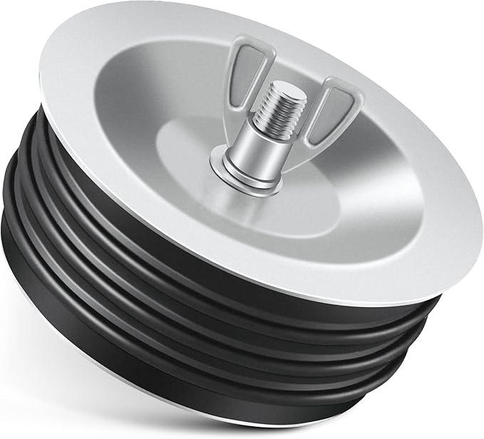 Dreyoo 1 Pcs 4 Inch End of Pipe Gripper Mechanical Plug, Steel Drain Pipe Cover with Galvanized Screw and Wing Nut for Outdoor Sewer Cleanout Drain
