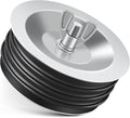 Dreyoo 1 Pcs 4 Inch End of Pipe Gripper Mechanical Plug, Steel Drain Pipe Cover with Galvanized Screw and Wing Nut for Outdoor Sewer Cleanout Drain