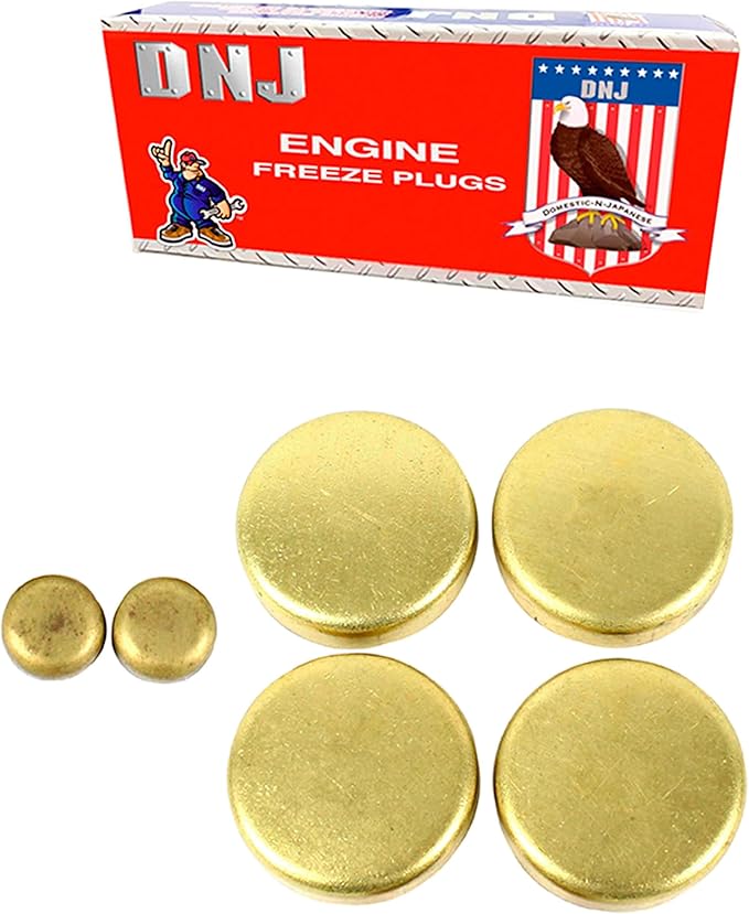 DNJ FPS800 Brass Freeze Plug Set for 1990-2006 Audi, Volkswagen A4, A4 Quattro, Beetle 1.8L-2.0L L4 20V DOHC 1781cc