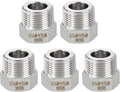 METALLIXITY 1PCS 3/4" Male NPT x 1/2" FeMale NPT Thread 304 Stainless Steel Hex Bushing Extension Tube Adapters Convert for Water Tub Spout/Shower