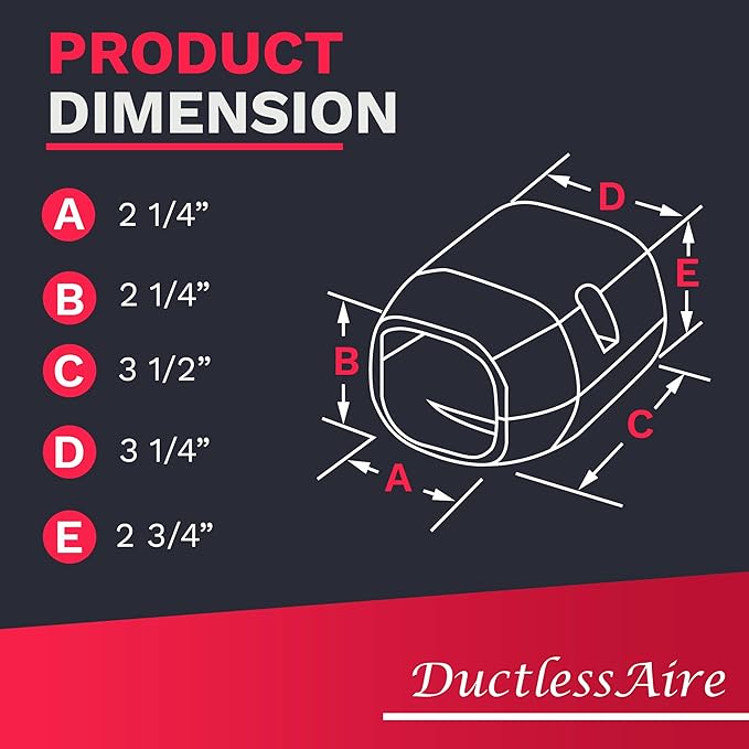 DuctlessAire Mini Split Line Set Cover - Lineset Covers for Mini Split Condenser, Central Air Systems, HVAC, Heat Pumps and More - AC Unit Cord Protector - Air Conditioner Accessories (4" End Cap)