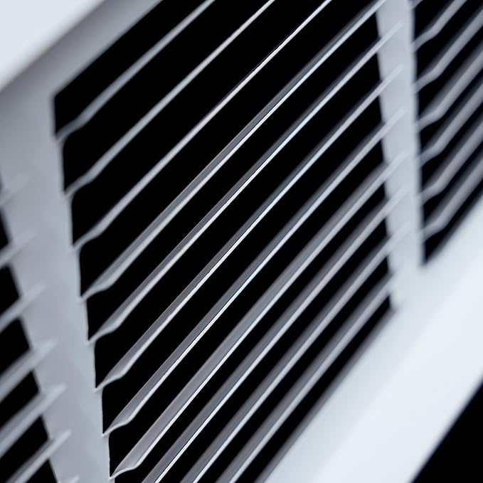 Fits 14x8 Duct Opening | Steel Baseboard Return Air Grille by Handua | Vent Cover Grill | 7/8" Margin Turnback [Depth] to Fit Baseboard | White | Outer Dimensions: 15.75"W X 9.75 "H