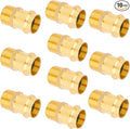 WHK 10 Pack 3/4" Press Propress x 3/4" NPT Male Adapter Fittings pressure Cooper Conenct to Male NPT Pipe（Lead-Free,Pro Press Copper to 3/4 Male NPT PIPE)