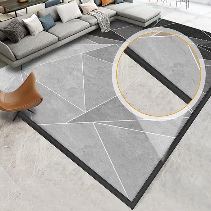 Floor Rubber Transition Strip Self Adhesive Carpet to Tile Transition Strip Edging Trim Strip for Threshold Transitions with a Height Less Than 5 mm/0.2in (Black, 6.56FT)
