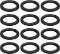 uxcell 12 Pcs Solid Nitrile Rubber Flat Washer DN65 3-5/32" OD x 2-1/2" ID x 1/4" Thickness Large Washers O Ring Sealing Gaskets, Industrial Flat Rubber Spacer, Black