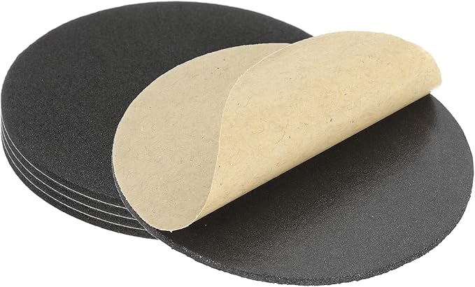 PATIKIL 2.5 Inch Diameter Lamp Base Felt 5Pack 2mm Thick Foam Adhesive Non-Slip EVA Protection Pad Mat for Lamp Furniture DIY Craft, Black