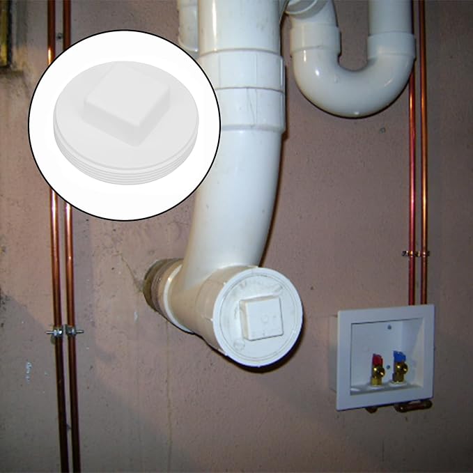 2Pack 4 Inch PVC Male Threaded Pipe End Cap 4" PVC Pipe Male Thread Plug Adaptor SCH40 NPT Plug Pipe Fitting for Plumbing Water Line