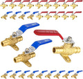 30-Pack Foskan Brass PEX-A Expansion Drop Ear Full Port Ball Valve, 1/2" Shut-off Valve for Hot and Cold Water Distribution(Blue and Red)