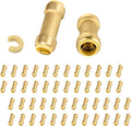 50-Pack Niikappu Pushfit Check Valve, 1/2-Inch Brass Plumbing Fittings Connect for PEX, Copper, CPVC, PE-RT Pipes, with Disconnect Clip(PF-VALVE060-50)