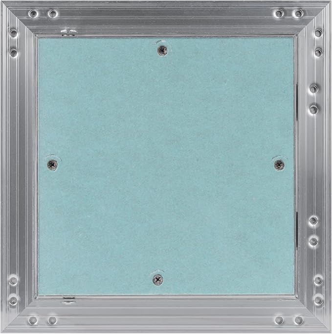 Vent Systems 8" x 8" Inch Aluminum Drywall Access Panel – Recessed Metal Square Inspection Door for Wall, Ceiling, Plumbing, HVAC System – Indoor Use for Home, Garage, Office Renovation or Repair