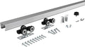 JUBEST 6FT Commercial Grade Pocket Door Hardware and Track Set, Sliding Door Hardware 68.7'', Durable and Smoothly, Easy to Install