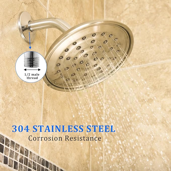 4 Inch Shower Arm Flange Oversized Plumbing Cover Plates,Universal Extra Large Replacement Escutcheon Cover Plate for Covering Gaps,Holes,Fits All Standard 1/2" Pipes,Brushed Nickel(2 PACK)