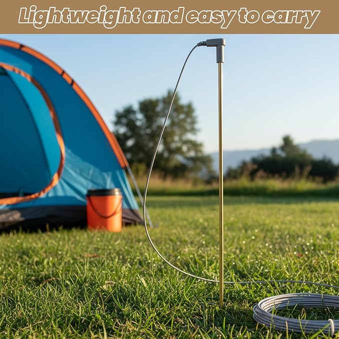 Grounding Rod with 40ft Wire, Connects Your Body to the Earth, Great to Use with Earthing Sheet, Grounding Mat, Pillowcase, Pad