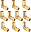 10 Pack PEX A Expansion 90° Elbow,1/2 Inch F1960 Brass Pex A Full Flow Expansion Fittings,1/2"x 1/2" Elbow for PEX A Pipe Tubing Connection(PEX1960033)
