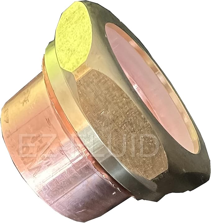 EZ-Fluid (1) 1-1/2" DWV Sweat FTG x Slip-Joint Copper Trap Adapter Drain Fitting,Adapts Copper To Tubular,FTG x SJ Brass Trap Adapter Brass Solder Fitting,Sweat End Fits Into DWV Pipe