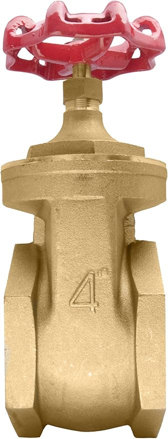 4" Brass Gate Valve - 200WOG, FxF NPT
