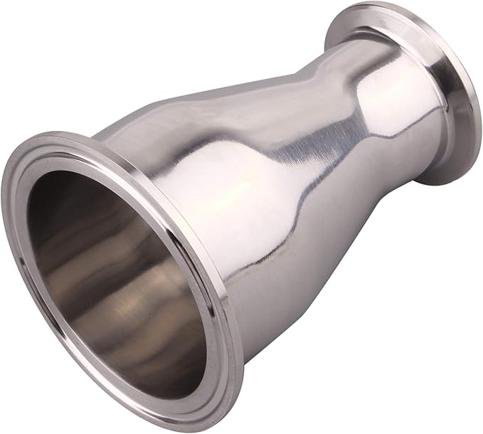 DERNORD Sanitary Fitting Reducer Fitting SUS304 Tri Clamp Ferrule Style 2.5" Tube OD to 1-1/2" Tube OD