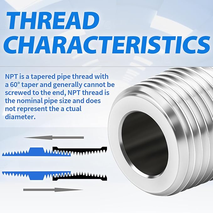 ChillWaves 304 Stainless Steel Compression Tube Fitting, 3/8" OD x 3/8" NPT Male 90 Degree Elbow Compression Union Connector(2-PACK)