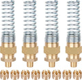 4 Pack Brass DOT 3/8 Hose x 1/4” Male Connector Fitting with 8 Pack Sleeve Tube, Air Brake Hose End Fitting for Air Brake Systems