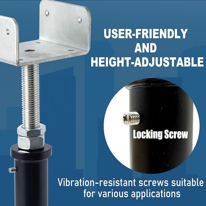 2 Pack U-Shaped Floor Jack - Adjustable Steel Beam Support for 4x2, 4x4, 4x6 Joists Heavy Duty Screw Jack with U-Head Telepost & House Jack.11-14.5 Inch Adjustment Range. (U-MGCGZJ-02, 11-14.5)