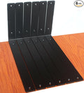 6 Pack - L 14" x H 8" x W1.5, 5mm Thick Black L Shelf Bracket, Iron Shelf Brackets, Metal Shelf Brackets, Floating Shelf, Shelf Supports with Screws