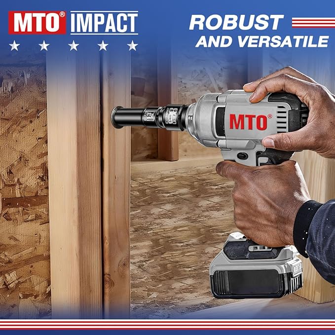 MTO 2-Piece Impact Socket Adapter and Reducer Set, 3/8" Female to 1/4" Male Reducer, 1/4" Female to 3/8" Male Adapter, CR-MO, for Impact Wrench & Ratchet Use