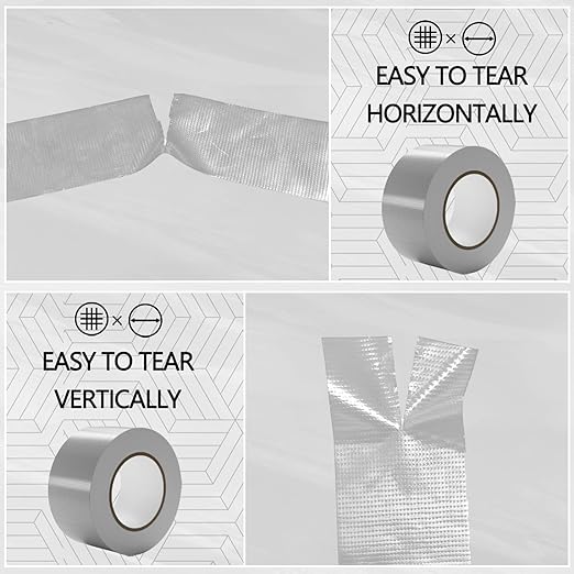 SWRT 9 Mil 10-Pack Silver Heavy Duty Duct Tape Strong Adhesive, 2 in x 30 YD (Total 300YD) Duct Heavy Duty Waterproof All Weather Gray Duct Tape No Residue Sealing & Patching for Indoor&Outdoor Repair