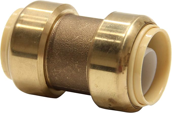 EFIELD 1-Inch Straight Coupling Push-Fit Fitting to Connect Pex, Copper, CPVC With Disconnect Clip,UPC Certifired,(PF009)