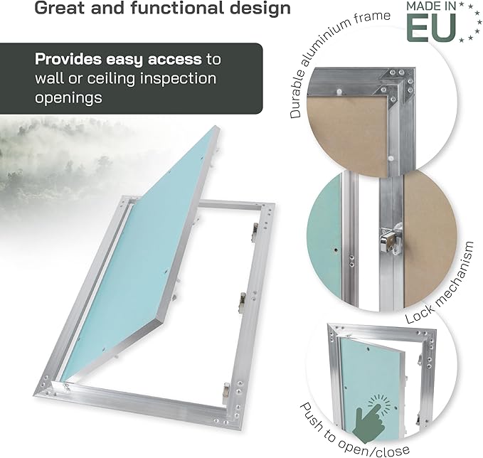 Vent Systems 12" x 20" Inch Access Panel for Drywall and Ceiling, Wall, Electrical, Plumbing Cover Plate - Mount Drywall Access Panel - Metal Crawl Space Door Panel for Home, Garage, Basement, Attic