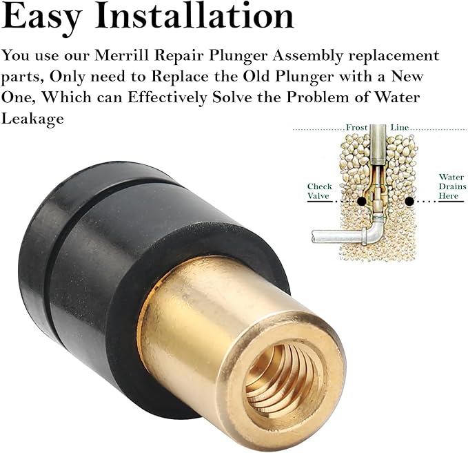 A115 Hydrant Plunger Assembly for Merrill C-1000, R-6000 Yard Hydrant Plunger Repair 1 Pack