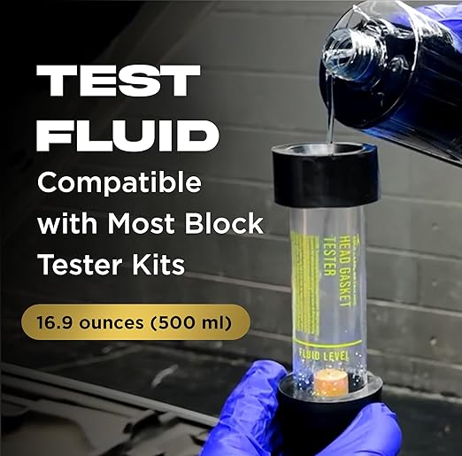 Gold Label Combustion Leak Test Fluid – 500ml (16.9 oz) | Head Gasket Tester Liquid for Gas & Diesel Engines | 100+ Tests | Fast Leak Detection for Cracked Heads, Blocks, Gaskets