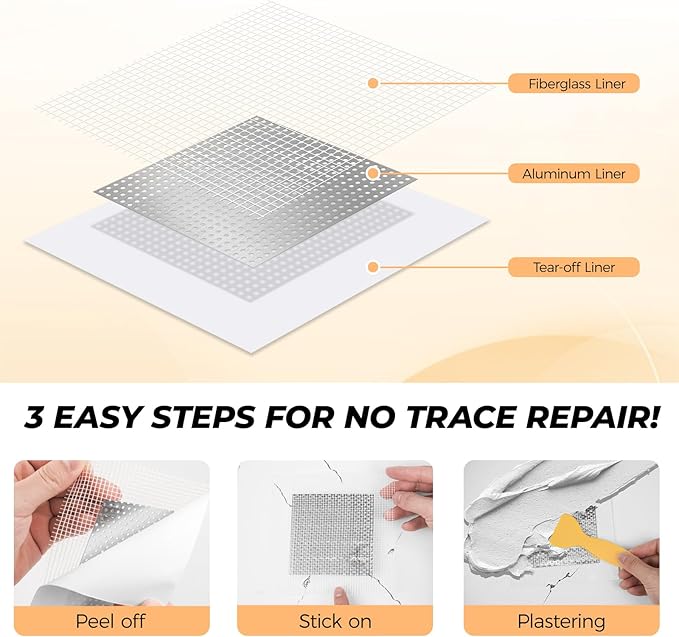 Drywall Patch,Drywall Repair Patch,2/4/6/8 Inch Repair Patch,Large Hole Patch Repair for Drywall,Quick Repair Drywall Holes,Safe Mend