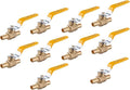 10-Pack EFIELD Shut off Ball Valve 3/4 Inch Pex Crimp Brass Full Port, Yellow Level, UPC Certified,(VALVE016)