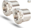 1/2" NPT Male to 1/4" NPT Female Reducer Bushing, 304 Stainless Steel Pipe Hex Bushing NPT Male to Female Reducing Adapter Pipe Fitting for Reducing Pipe (1/2mnpt x 1/4fnpt)