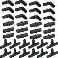 3/4" PEX Poly PPSU Barb Crimp Fittings Combo with Elbow (12 PCS) + Tee (12 PCS) + Coupling (12 PCS),3/4 inch PEX Poly Fitting for PEX Pipe Plumbing Project(36Pack, ASTM F2159)