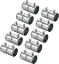 uxcell EMT Coupling, 25mm(1 inch) EMT Set Screw Coupling Conduit Fittings 48mm Length Electrical Conduit Pipe Connector 0.7mm Wall Thick, 10 Pack