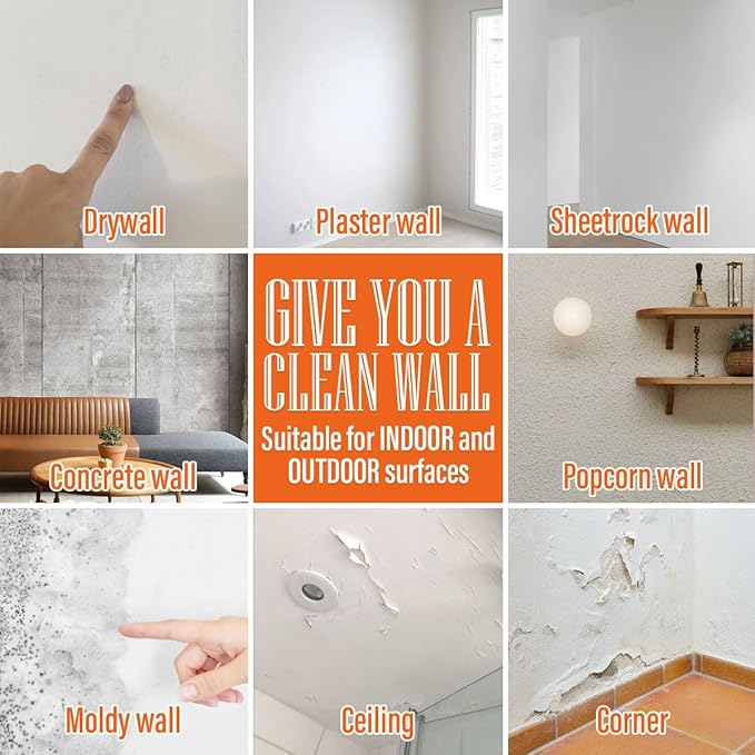 Spackle Wall Repair Kit(Color Match), Drywall Repair Filler for Wall Hole, Exterior Wall Putty for Filling Holes, Wall Mending Agent with Scraper, Easy Patch Paste Solution to Fill Wall Dent & Scratch