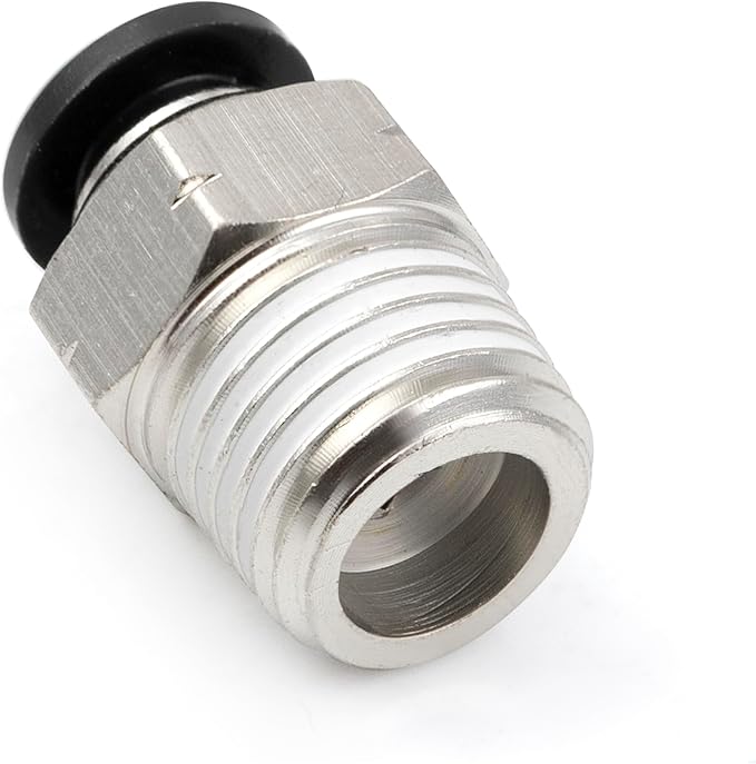 Yoebor Pneumatic Push to Connect Fitting Male Straight 3/8" Tube OD x 3/8" NPT Male Adapter (Pack of 10)