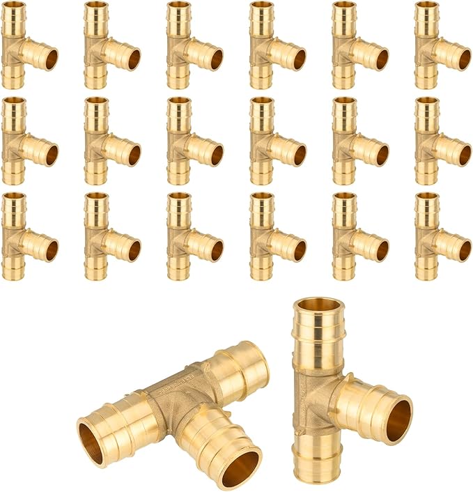 20-Pack HeSun PEX-A Fitting, 1"x1"x1" Expansion Tee, PEX Expansion Fitting Tee, ASTM F1960(PEX1960044-20)