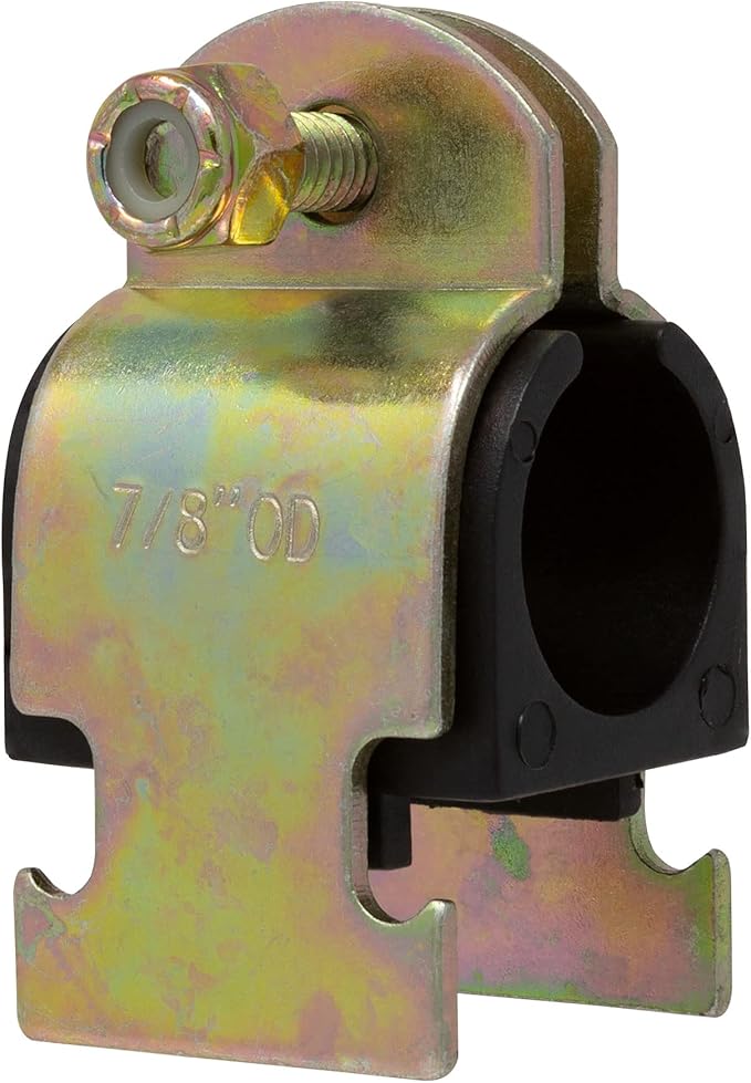 Rubber Cushion Strut Clamp 3/4" NOM (7/8" OD) for Mounting Copper Piping, PEX Pipe, CVPC Tubing to Strut Channels [5 Pack]