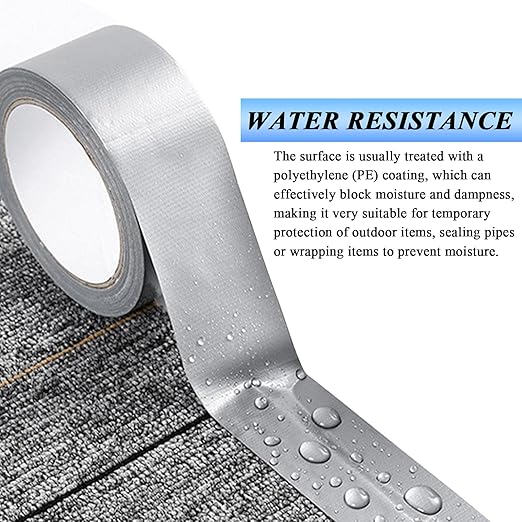 3pcs Duct Tape Heavy Duty Waterproof, Premium Sliver/Grey Strong Adhesive Flex Seal Duct Tape Bulk for Ductwork Repair, Carpet Tape, Dryer Vent, HVAC (65 FT*2 Inch*190μm,70Mesh) Indoor Outdoor Hose