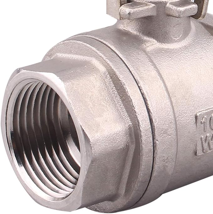 DERNORD Stainless Steel 304 Ball Valve, Full Port Heavy Duty for WOG with Locking Device (1 NPT)